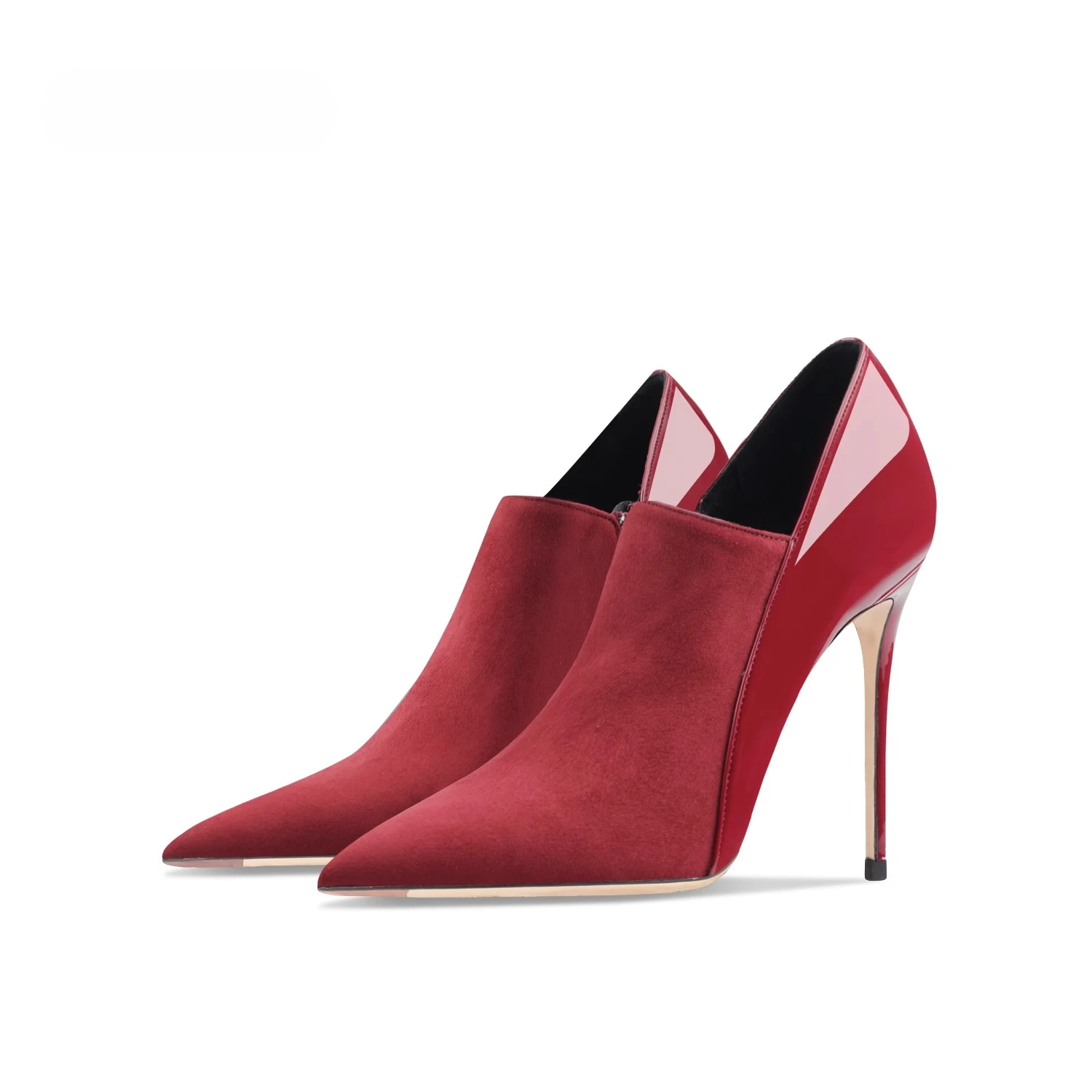 

Wine Red Suede Leather Pointed Toe High Heel Boots Winter 2025 Women Sexy Stiletto Ankle Boots