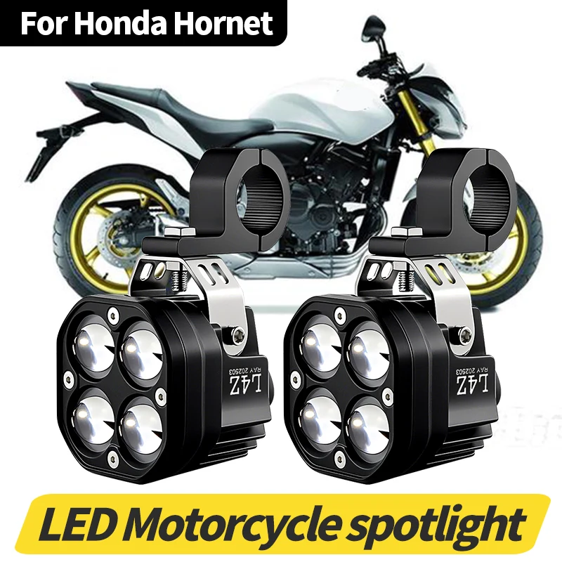 

80 Вт 12000LM мотоциклетные фары желтый белый светодиодный мерцающий светильник индикаторы прожектора дальнего/ближнего света для Honda Hornet 600