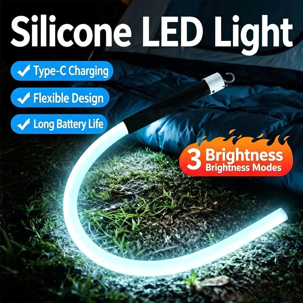 73cm Flexible Silicone LED Strip Light High Lumens LED Flashlight Stick Professional Work Light Portable Tool For Car Repair