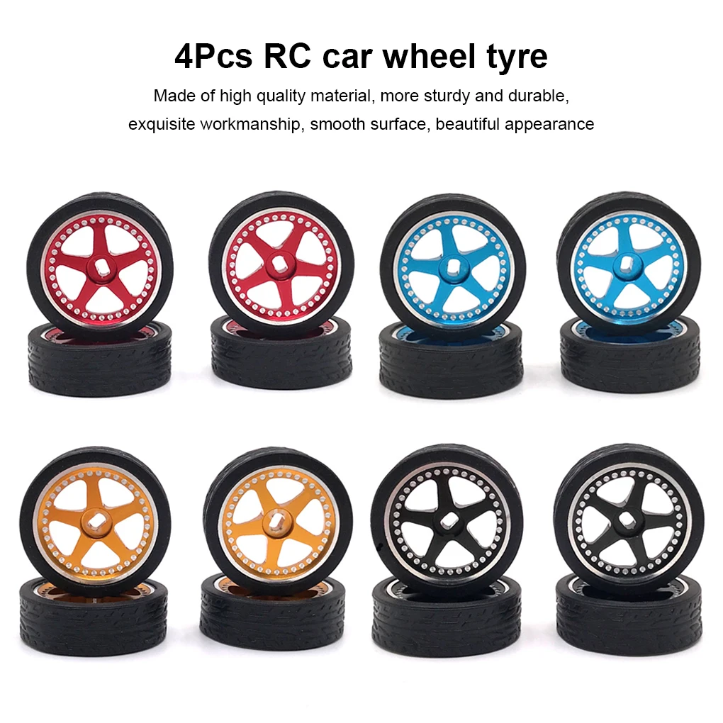 

Комплект из 4 резиновых металлических колесных дисков для радиоуправляемых моделей автомобилей, улучшенные сменные запчасти для K969 K979 K989 K999