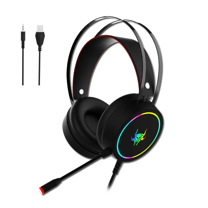 

Wired Headset RGB Headphones Gaming with Microphone USB 3.5 mm Jack 7.1 Surround Overhead Headset Gaming Cheap for PS PS4 PS5