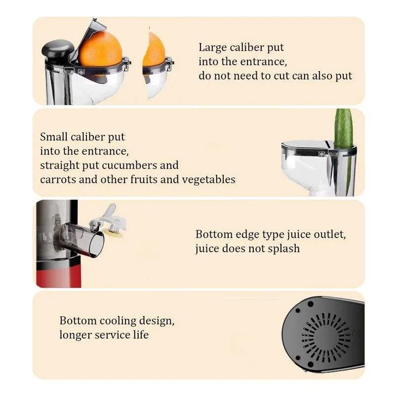 Electric slow-speed juicer Small household slag juice separation Automatic fruit and vegetable multi-function 300ml