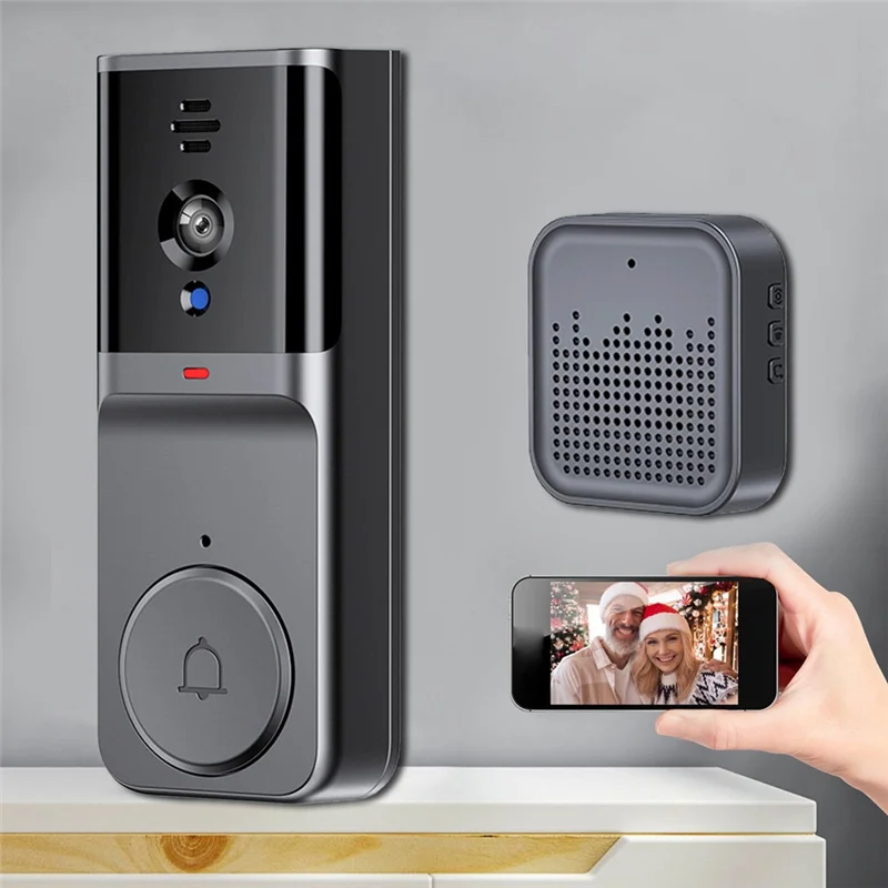 Дверной звонок Беспроводной звонок с камерой Дверной звонок Камера Беспроводная камера Дверной звонок Беспроводной без подписки-ABJU