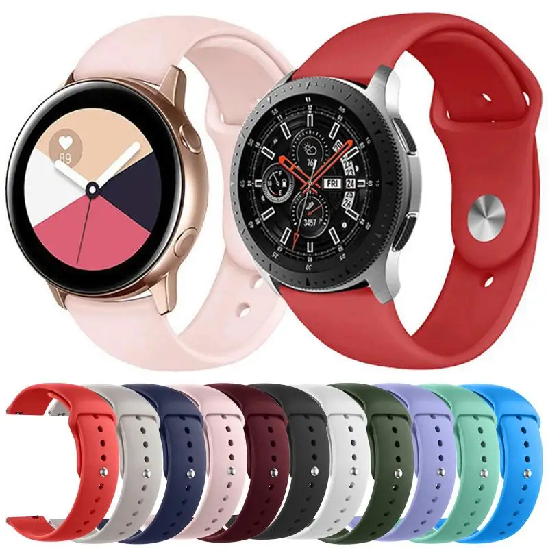 

xDfind Pure Color Silicone Watch straps bands For Samsung Galaxy Watch strap Air Holes Design Waterproof Comfortable 20MM 22MM