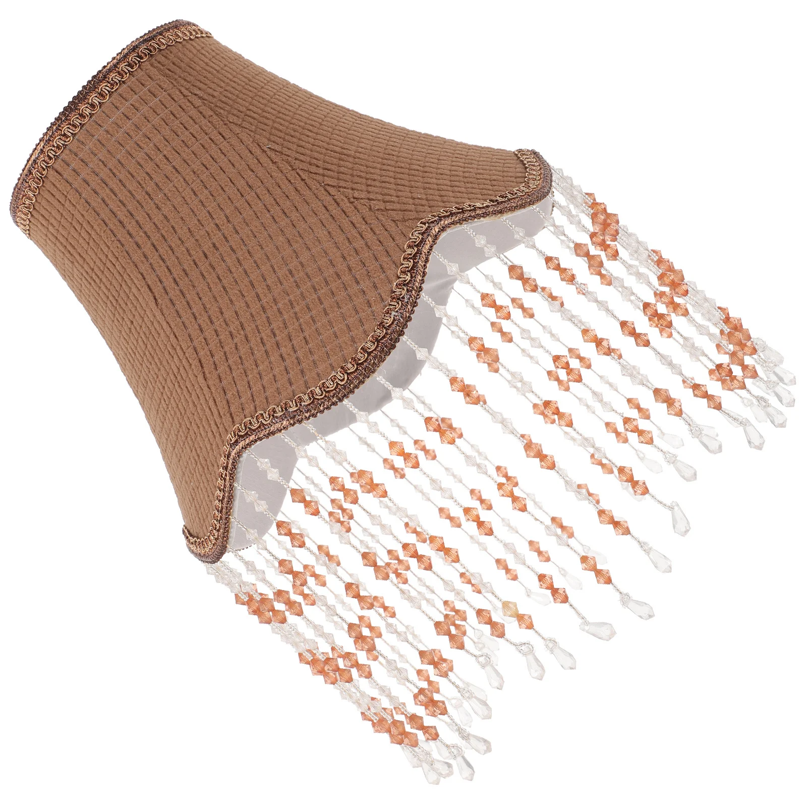 

Цельный европейский абажур с бахромой, элегантный тканевый железный абажур для настольной лампы для гостиной, спальни, детской комнаты, винтажный стол