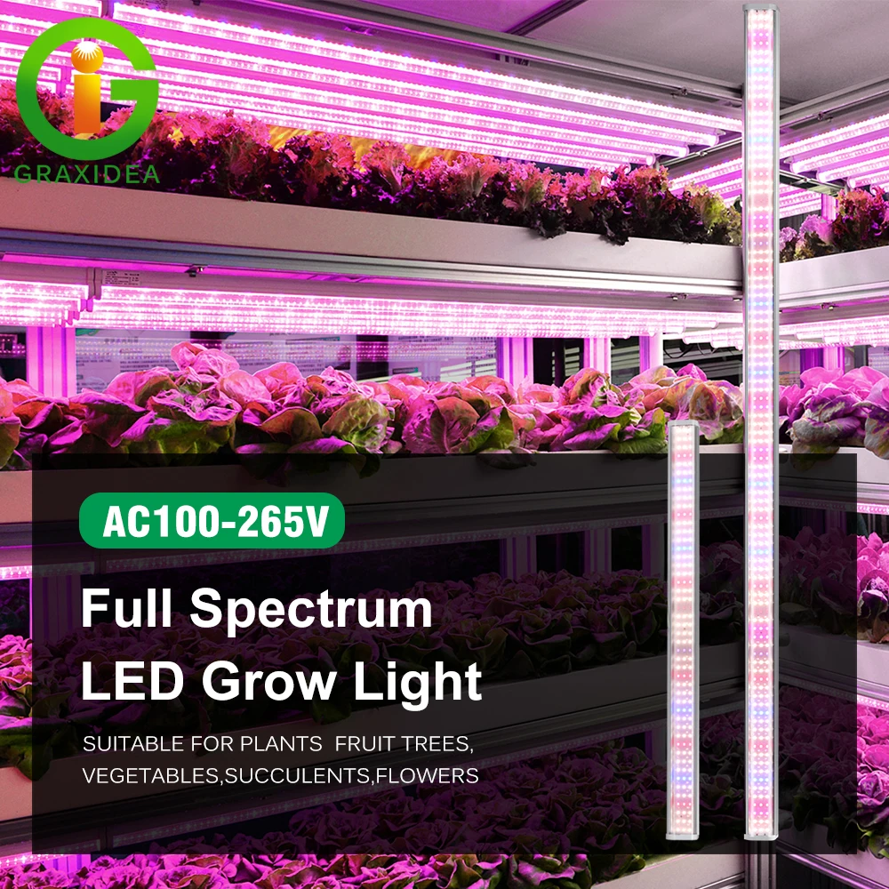 🌴 Vollspektrum AC100-265V SMD2835 LED-Chip Geeignet für Pflanzen, Gemüse, Sukkulenten, Blumen Aluminiumgehäuse LED-Wachstumslampe