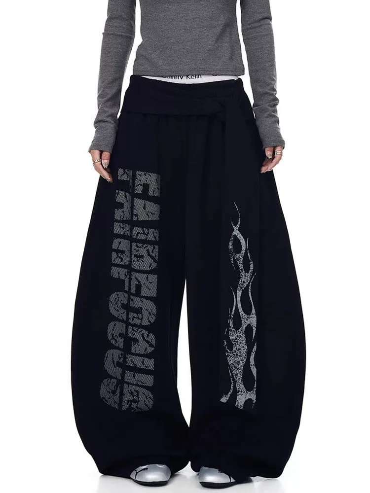 Belt Vintage Y2K Sweatpants Women Harajuku American Hip Hop Loose Wide Leg Pant Bf High Waist Vintage Spring Casual Trousers New 6 Belt Vintage Y2K Sweatpants Women Harajuku American Hip Hop Loose Wide Leg Pant Bf High Waist Vintage Spring Casual Trousers New 6