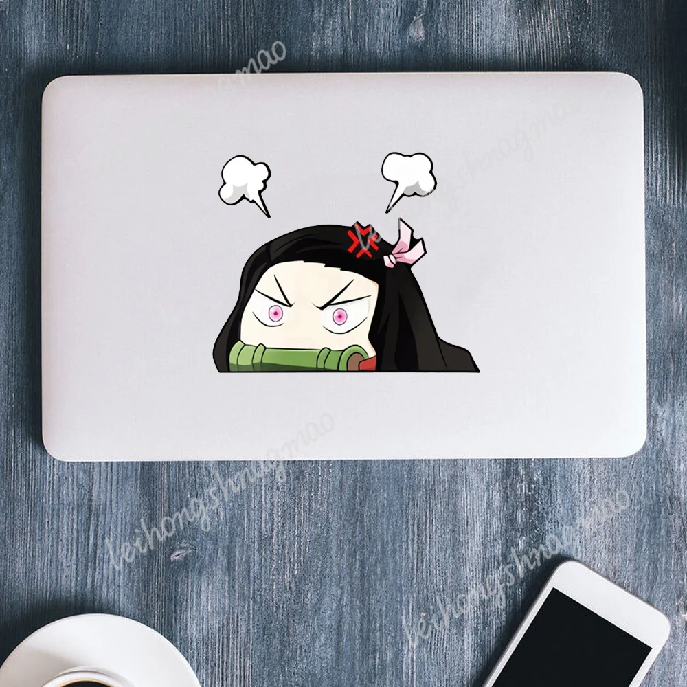 مضحك Inosuke نظرة خاطفة ملصقات السيارات شيطان القاتل أنيمي ملصق الوفير محمول الأمتعة الجسم الخدوش مغطاة ملصقات الفينيل