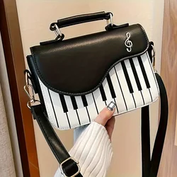 2024 Korean Piano Design Women Shoulder Bags PU Leather Messenger Bag Handbag Fashion Corssbody Bag Pocket Coin Purse Package