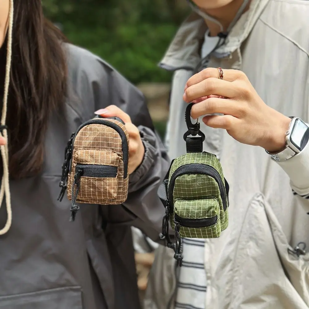 

Мужской водонепроницаемый мини-кошелек-брелок для ключей с карманом для карт, нейлоновая портативная сумка-кроссбоди на шею