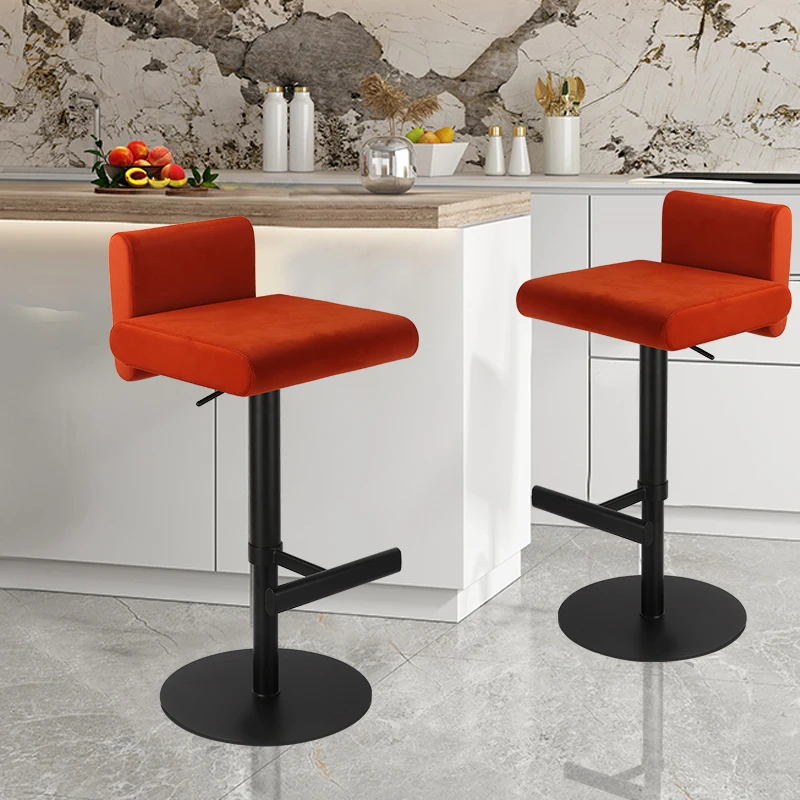 

Minimalist Luxury Reception Bar Chairs High Nordic Modern Designer Retro Bar Stools Living Room Dining Cadeira Alta Furniture