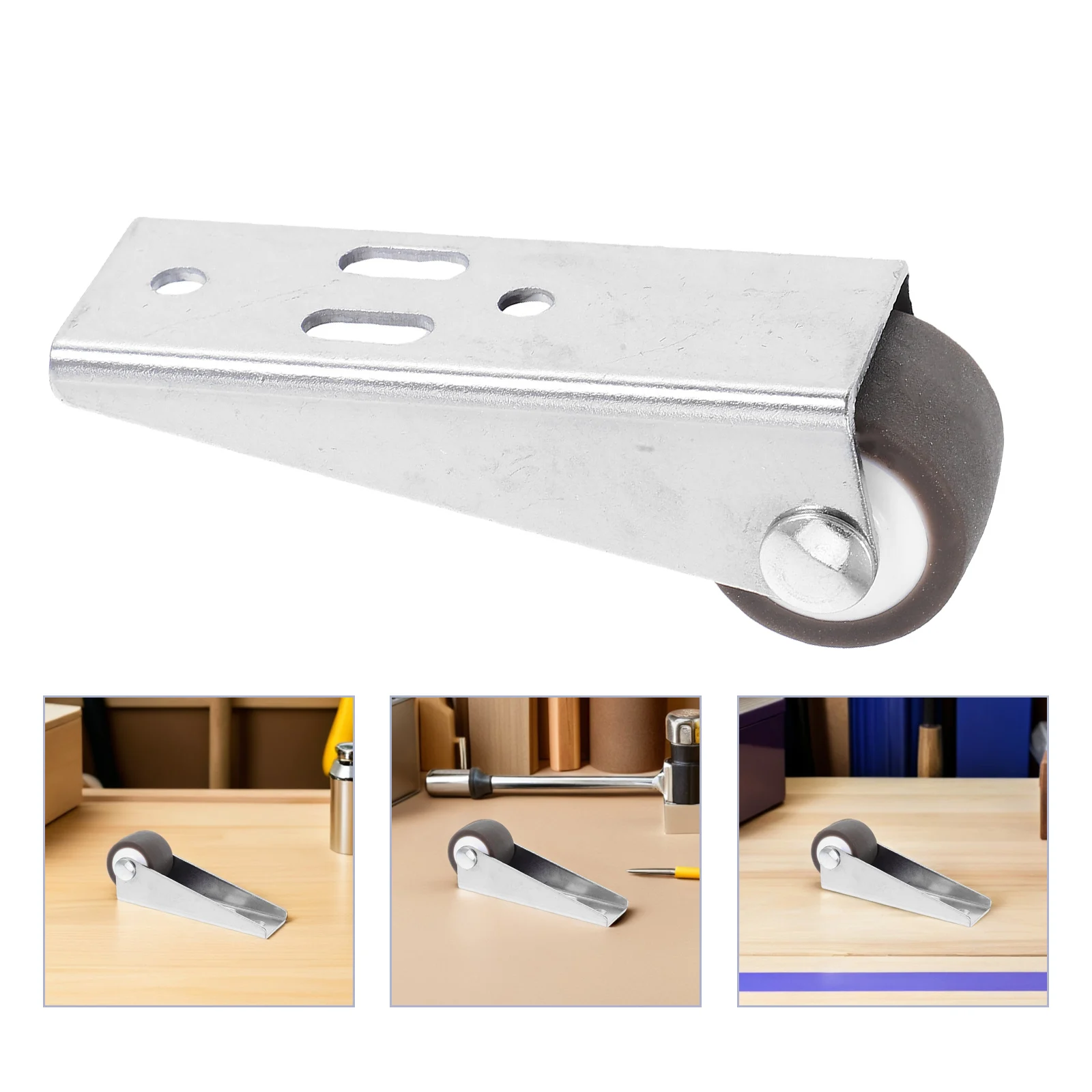 4 قطعة 0.8 بوصة المطاط كتم عجلات انزلاق الباب دعم عجلة عدم الانزلاق استبدال خزانة باب الحظيرة بكرات الأثاث الأجهزة #1