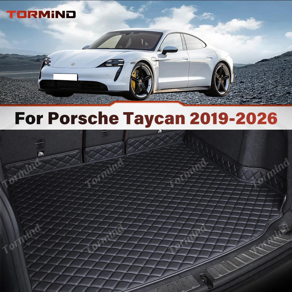 Tormind Cargo Mat For Porsche Taycan 2019-2026 25 24 3D Car Trunk Mats Carpet Waterproof All Weather Protection Accessories