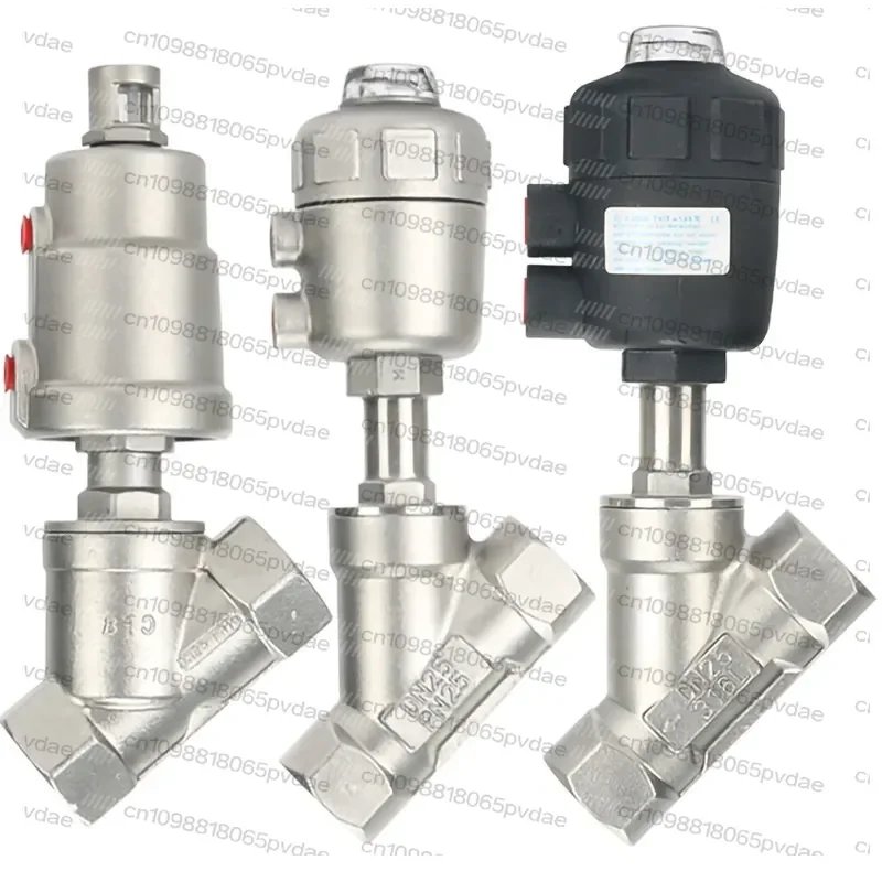 Tool Parts 304 Stainless steel angle seat valve pneumatic high temperature and corrosion resistant steam shut-off valve DN15