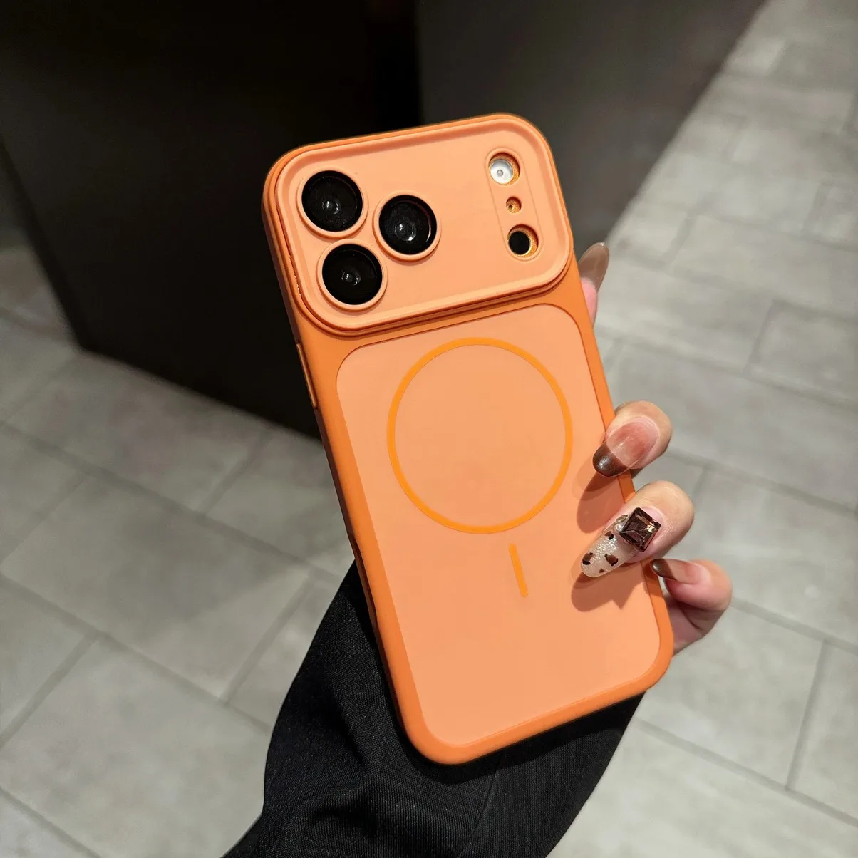 Magnetic Phone Case for iPhone 17 Pro Max 16e 16 15 14 Plus 13 12 11 for MagSafe Large Camera Lens Protection Soft TPU Cover