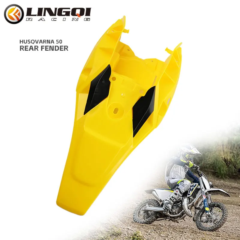 Lengqi-Dirt Pit Bike Traseiro Corpo de guarda-lamas, Capa de carenagem, Peças plásticas Fender para motocicleta chinesa Husqvarna 50