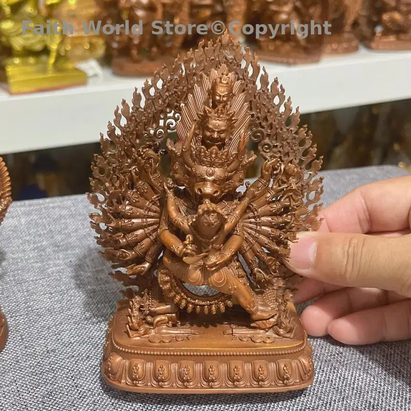 TOP Exquisite copper carving Buddha statue Yamantaka Hayagriva rare buddha incarnation of Bodhisattva copper buddha statue