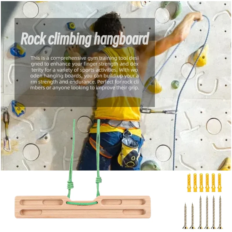 Rock climbing fingerboard gym equipment, improve hand grip strength, pull-up outdoor sports home gym trainer