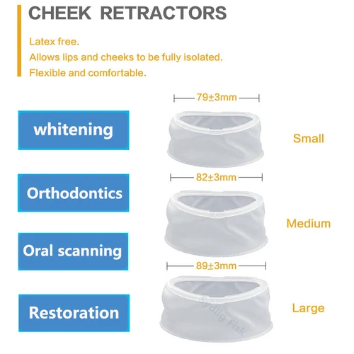 Imagen 2 del producto Abridor de boca de goma Dental, Retractores de mejillas, Retractor de labio Oral de ortodoncia, expansor en forma de O, blanqueamiento Dental, odontología, 10 Uds.