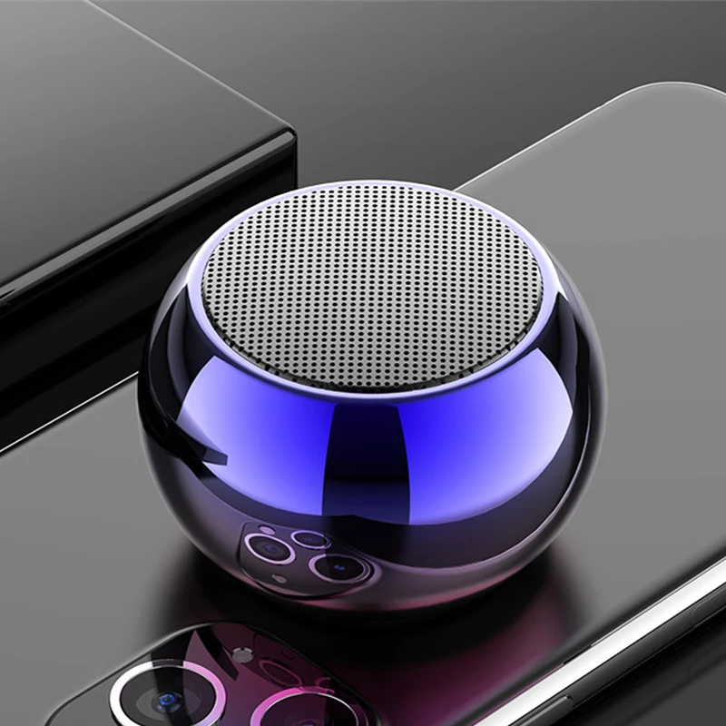 Mini Bluetooth Speaker with Mic TWS Wireless Sound Box HiFi Music Cell Phone Tablet Metal Loud Speake Portable Subwoofer image 6
