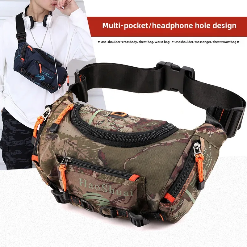 Top Quality Waterproof Oxford Men's Belt Fanny Pack Shoulder Messenger Bag Large Capacity Travel Bum Sling Chest Waist Bags