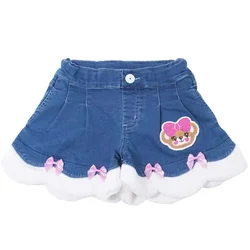 Girls' Culottes 2023 Autumn and Winter Fashion Brand Boutique Children's Clothing Fashion Cute Children's Plush Denim Shorts