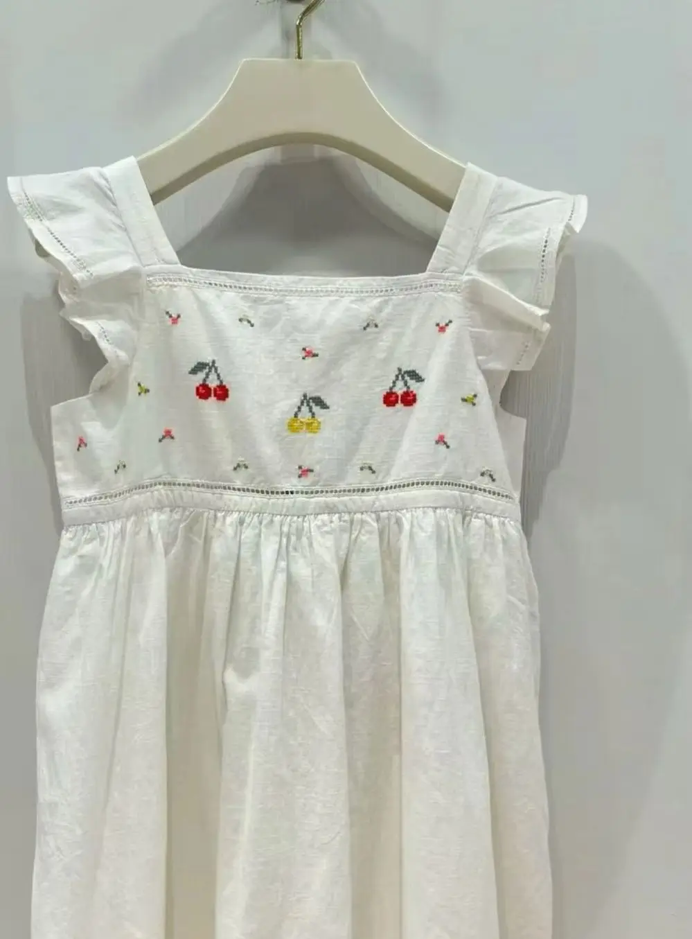 

big child dress Spring summer girls' vacation style dress Sleeveless camisole French style embroidered dress