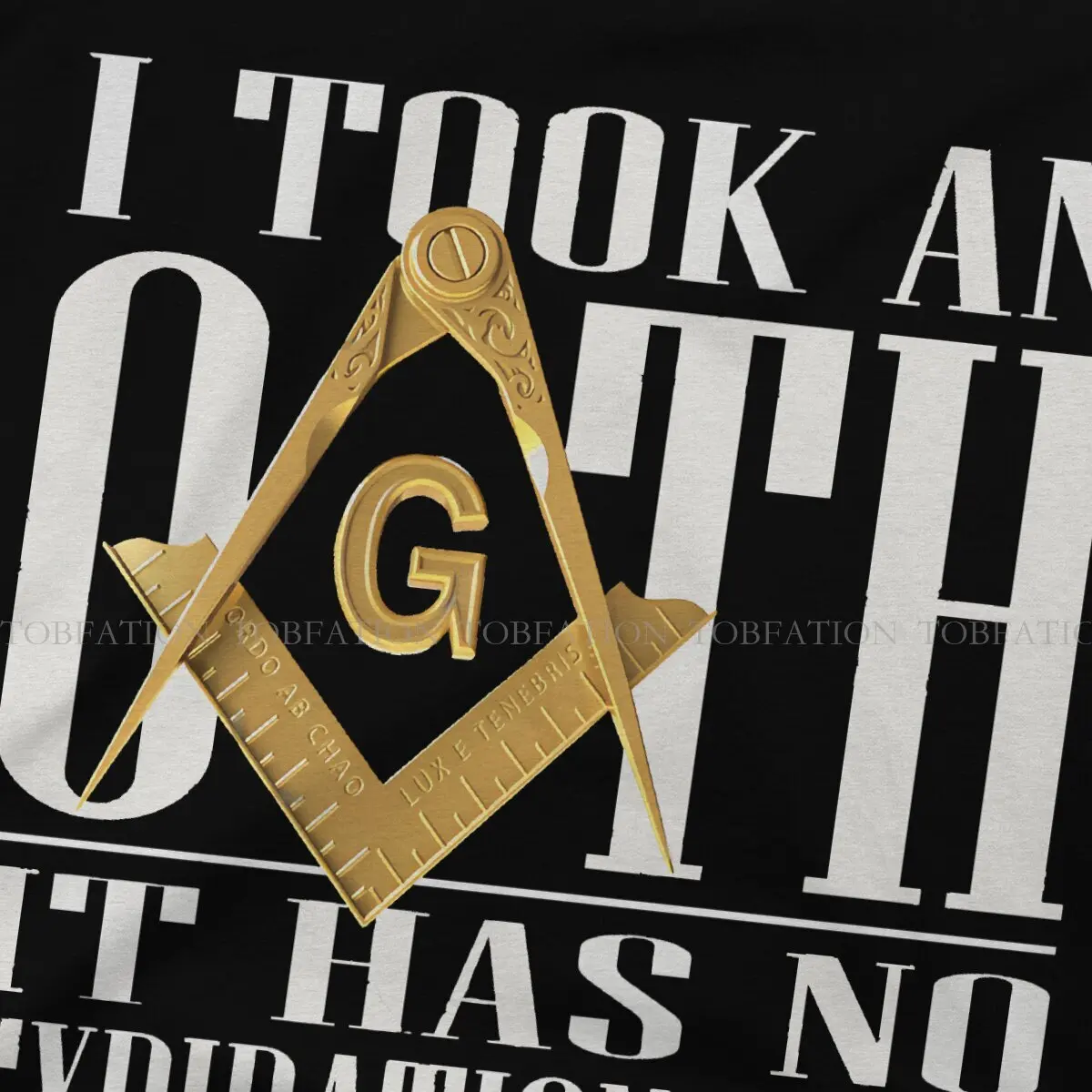 Freemason I Took an Oath SMIB Square Compass Gold Masonic T Shirt Graphic Men\'s Tees Summer 100% Cotton Clothing O-Neck TShirt