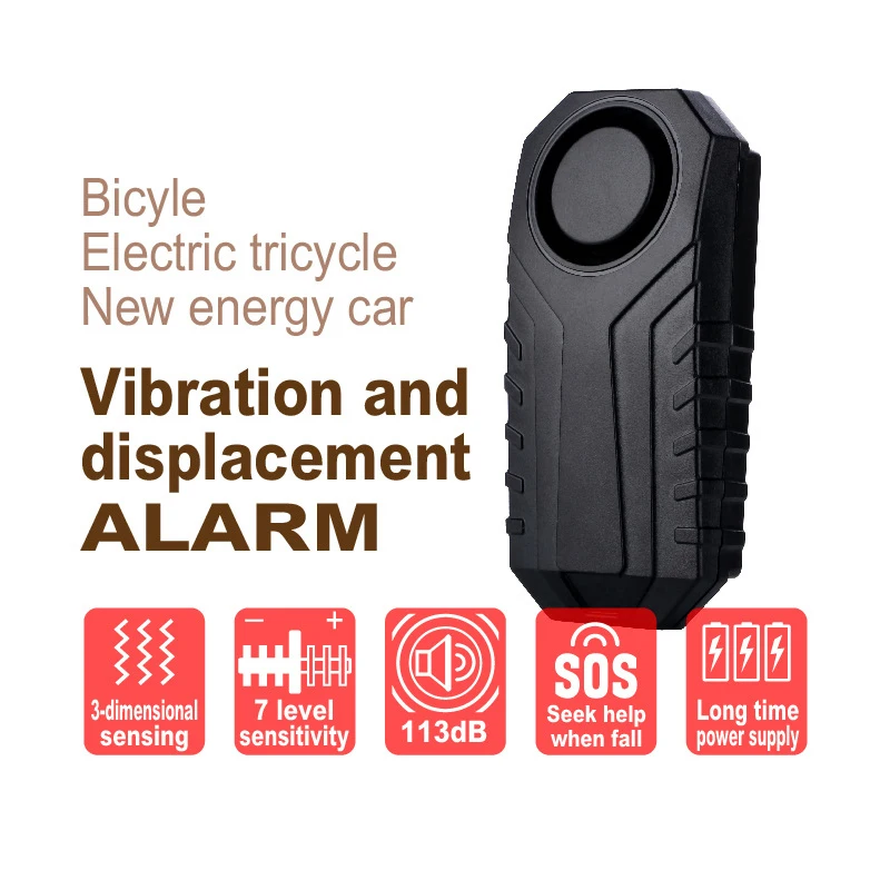 Anti Lost Wireless Waterproof Vibration Detector Remote Control Motorcycle Electric Bicycle Car Bike Security Alarm Sensor