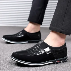 Men Business Shoes Slip on Party Men Shoes Comfortable PU Leather Shoes for Man Wedding Dress Shoes for Male Zapatos Hombre