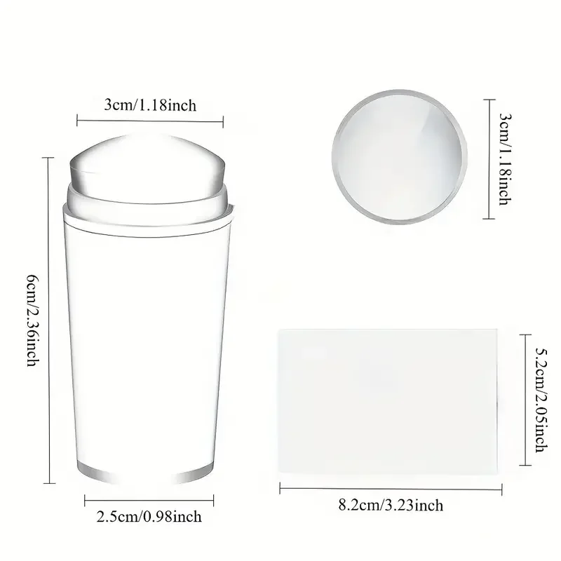 1 stücke Silikon Transparent Nail art Stamping Kit Maniküre Platte Stempel Polnischen Schablone Vorlage Siegel Stamper Schaber Set