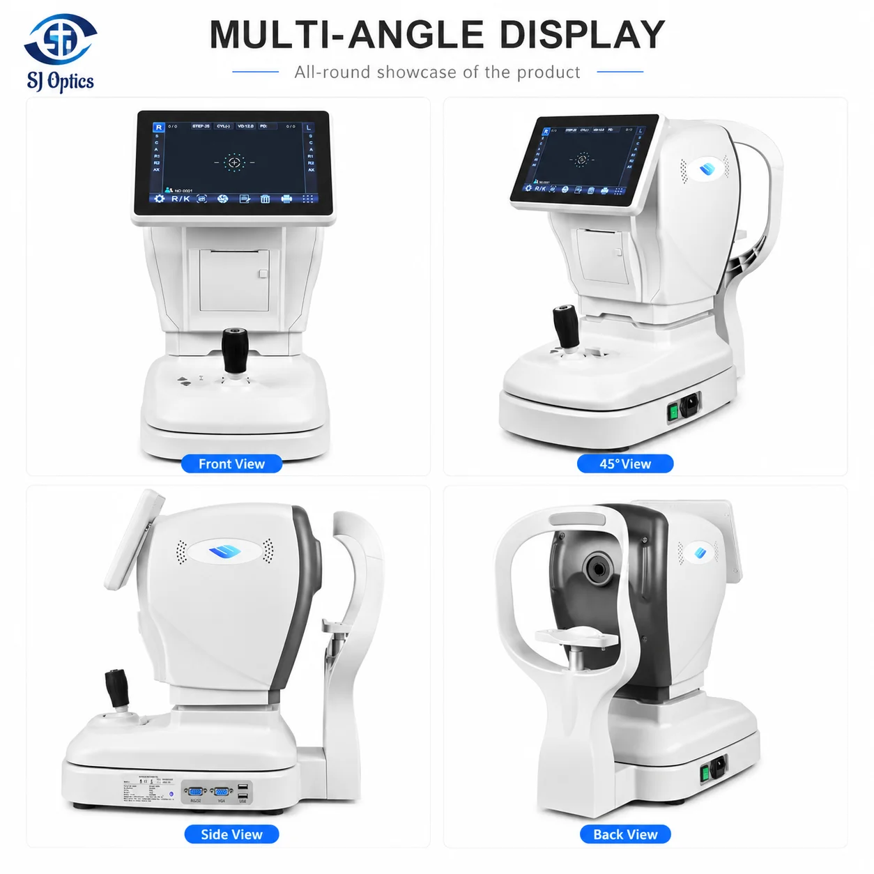 SJ Optics RK-180 Auto Refractometer for Eye Sight Examination Metal Construction 1-Year Warranty