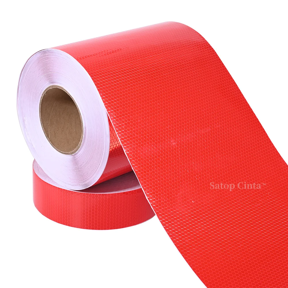 20cmx5m Yellow Red Reflective Stickers Warning Safety Adhesive Reflectors Protective Strip Film Tapes For Auto Motorcycle Trucks