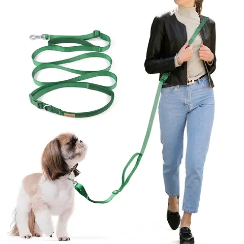3M 5M Double Handle Hands Free Crossbody Dog Leash Adjustable Training Running Waist Leash for Dog Walking Supplies