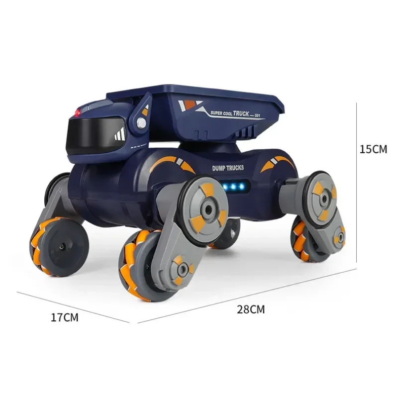 Cane robot RC a 8 ruote da 28 cm, giocattolo per auto telecomandato 2.4G, auto con bombe d'acqua acrobatico, auto da drift rc da arrampicata, ruote calde, spruzzo per animali, giocattoli per bambini