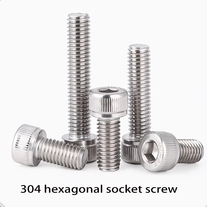 M6M8M10304 A2 RVS DIN912 Allen Hexagon Hex Inbusbout Schroef