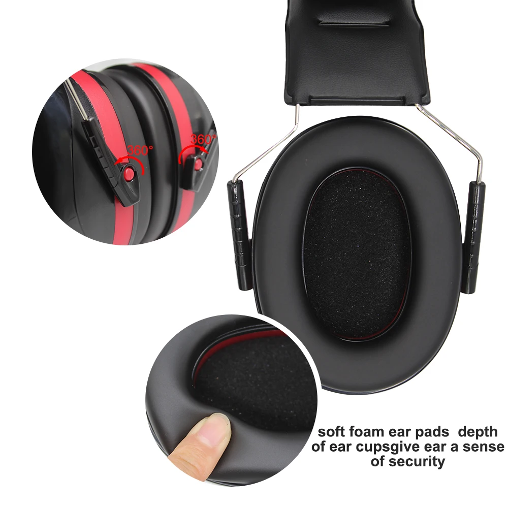 SAFETREE ANSI/CE 34db Foldable Safety Earmuff Noisy Reduce Head Wearing Working Shooting Hearing Protection