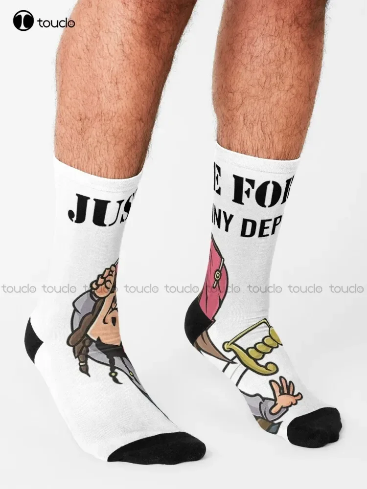 Johnny Depp (Justice) Socks Christmas Socks High Quality Cute Elegant Lovely Kawaii Cartoon Sweet Cotton Sock 360° Digital Print