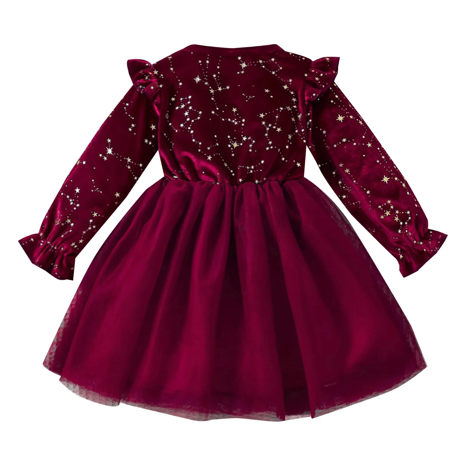 Girls Christmas New Year Princess Dress Shiny Velvet Dress Children's Princess Gown for Christening Dance Birthday Party Dresses