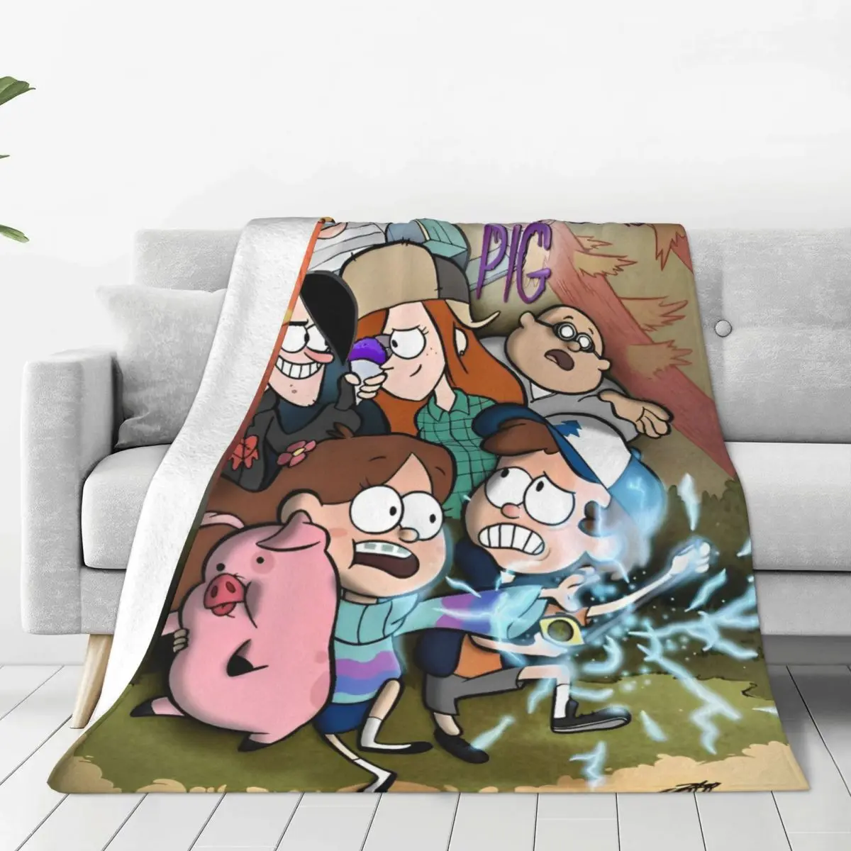 Gravity Falls Flannel Blanket Warm Soft Bedding Throws for Home Decor Travel Graphic Bedspread Sofa Bed Cover