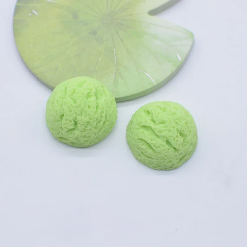 20Pcs 10mm Ice Cream Ball Resin Simulation Food Home Decor Brooch Refrigerator Magnet DIY Crafts Phone Case Accessories