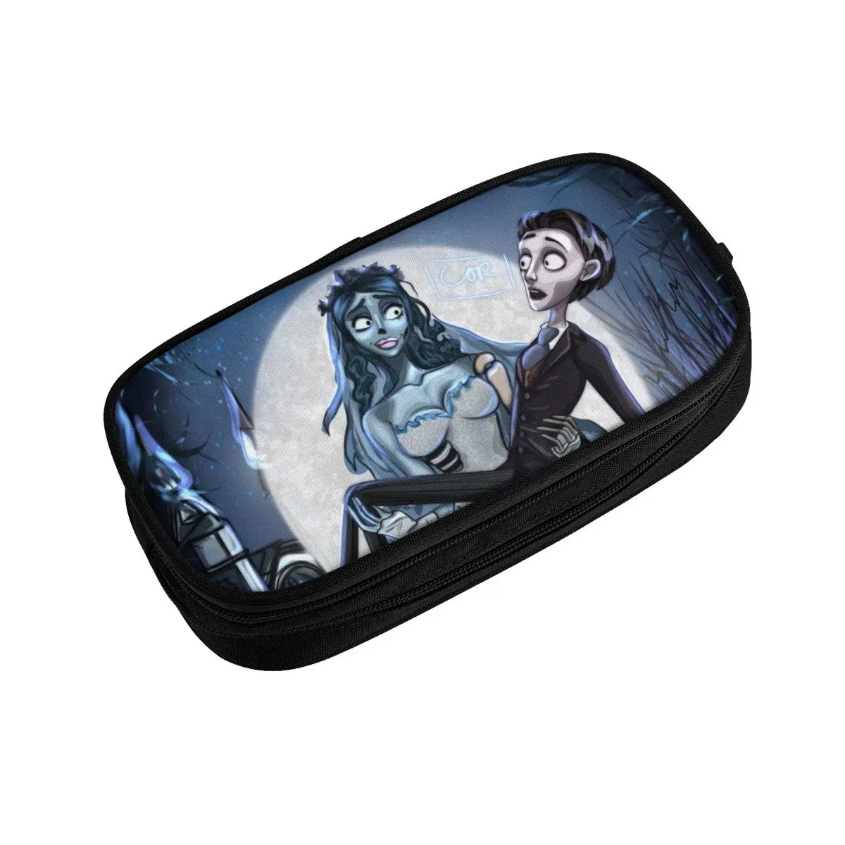 حافظة أقلام رصاص من The Corpse Bride Emily and Victor للفتيات والأولاد، تخزين كبير للهالوين، حقيبة أقلام رصاص لفيلم مخيف، ملحقات المدرسة