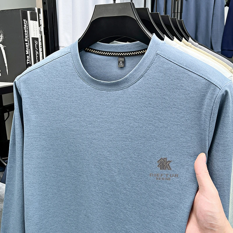 2026 Neues Herren-Basic-Sweatshirt aus Komfortablem, Atmungsaktivem Stoff mit Langen Ärmeln für Herbst und Winter – Detail 12