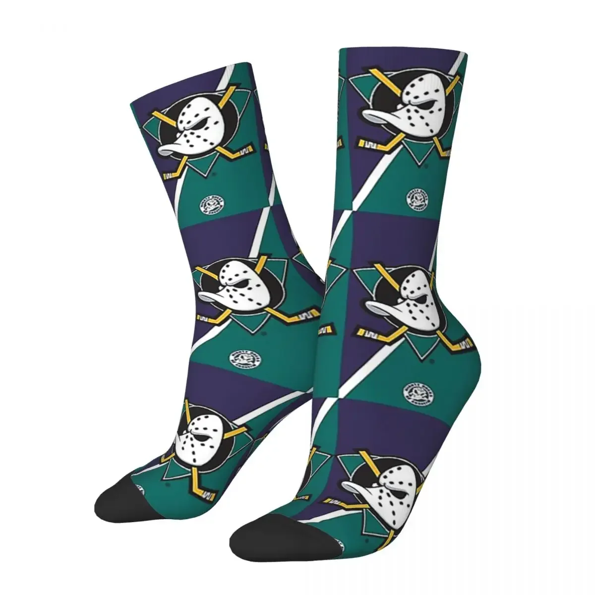 

Mighty Ducks Socks Harajuku Sweat Absorbing Stockings All Season Long Socks Accessories for Man's Woman's Birthday Present