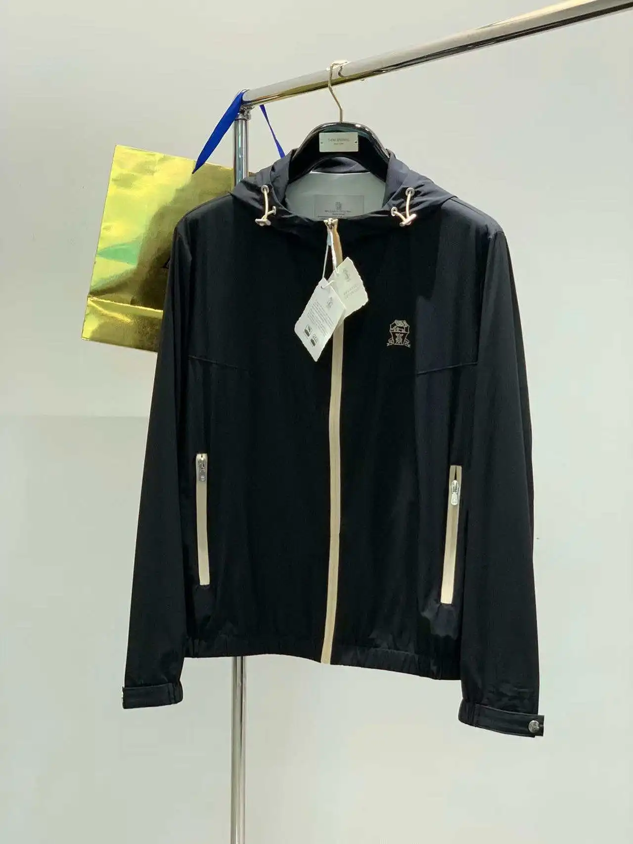 

Faionable Embroidered Hooded Jaet Men's Casual Outerwear Spring Summer New Sle Trendy Brand BC Men's Clothing