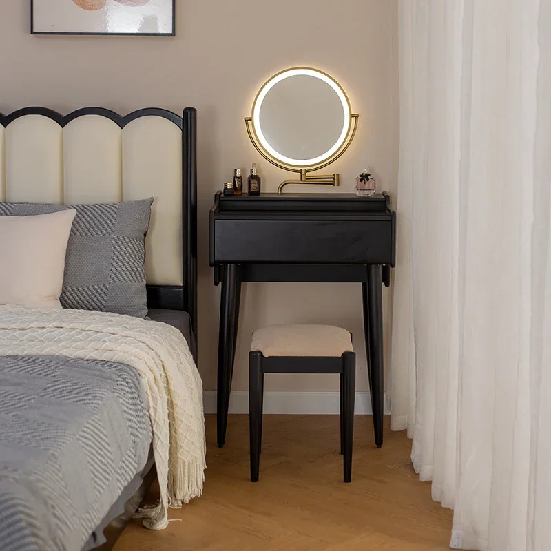 

Storage Mirror Dressing Table Bedroom Nordic Vanity Desk Dressing Table Drawers Luxury Lights Penteadeira Feminina Furniture