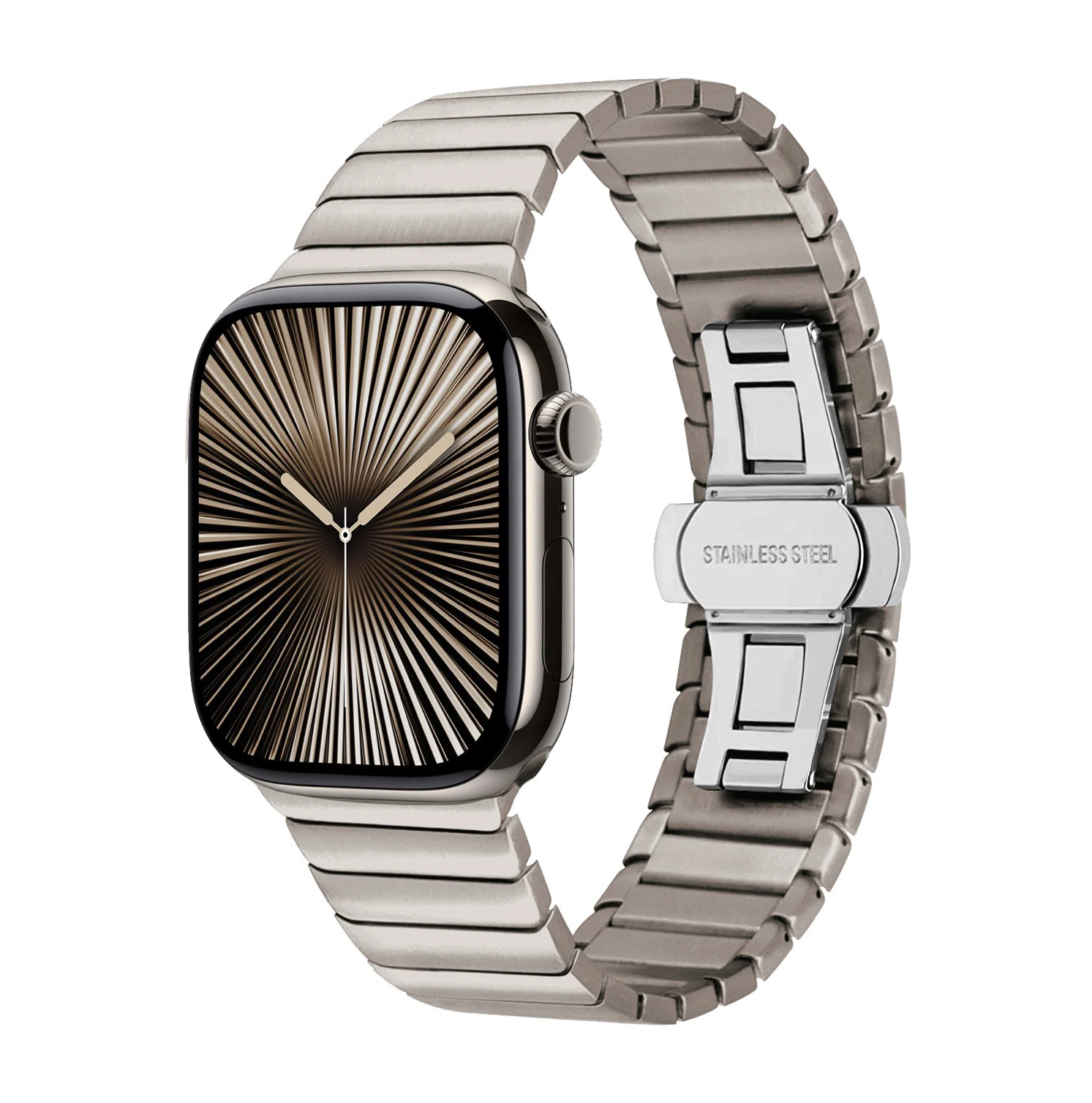 Metallarmband für Apple Watch 46mm, Edelstahl-Uhrenarmband für iWatch Serie 12 11 10 Ultra 49mm 42/44/45mm, Business-Armband