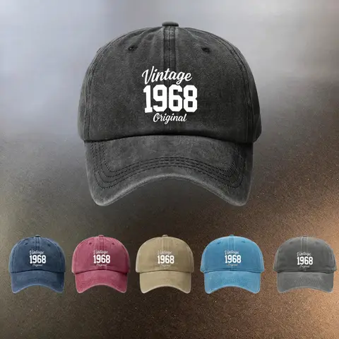 A Vintage 1968 Original Washed Hat, a Sun-protection Baseball Cap for Daily Outings, a Must-have Fashionable Couple's Hat, Unise