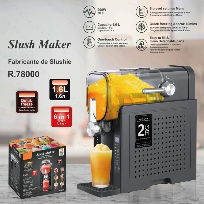 European Smoothie Milkshake Machine 1.6L Automatic Ice Juicer Cotton Machine Snow Melting machine