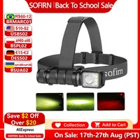 SOFIRN HS42 Headlamp 2100lm 18650 EDC USB C Rechargeable with Power Bank Flashlight SST40 LED Torch with Magnetic for Camping